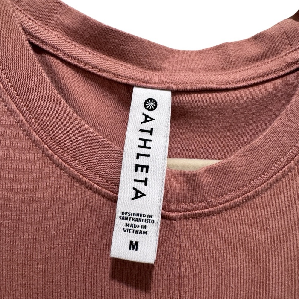 Athleta Destination Maxi Tank Dress Cotton Blend Athleisure Palermo Pink Mauve M - Picture 10 of 10